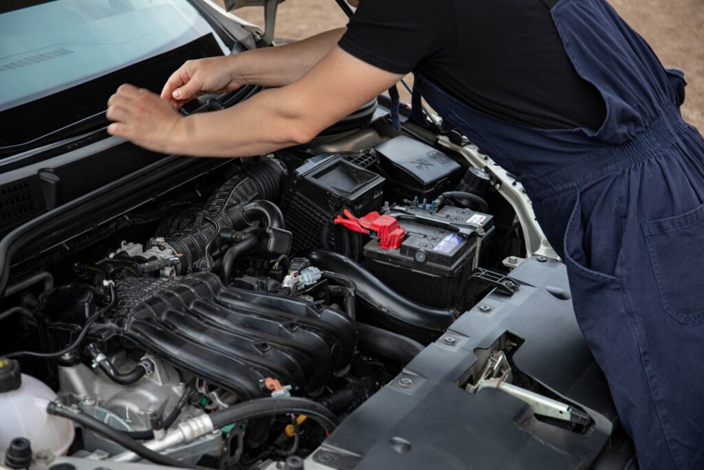 Car battery maintenance check